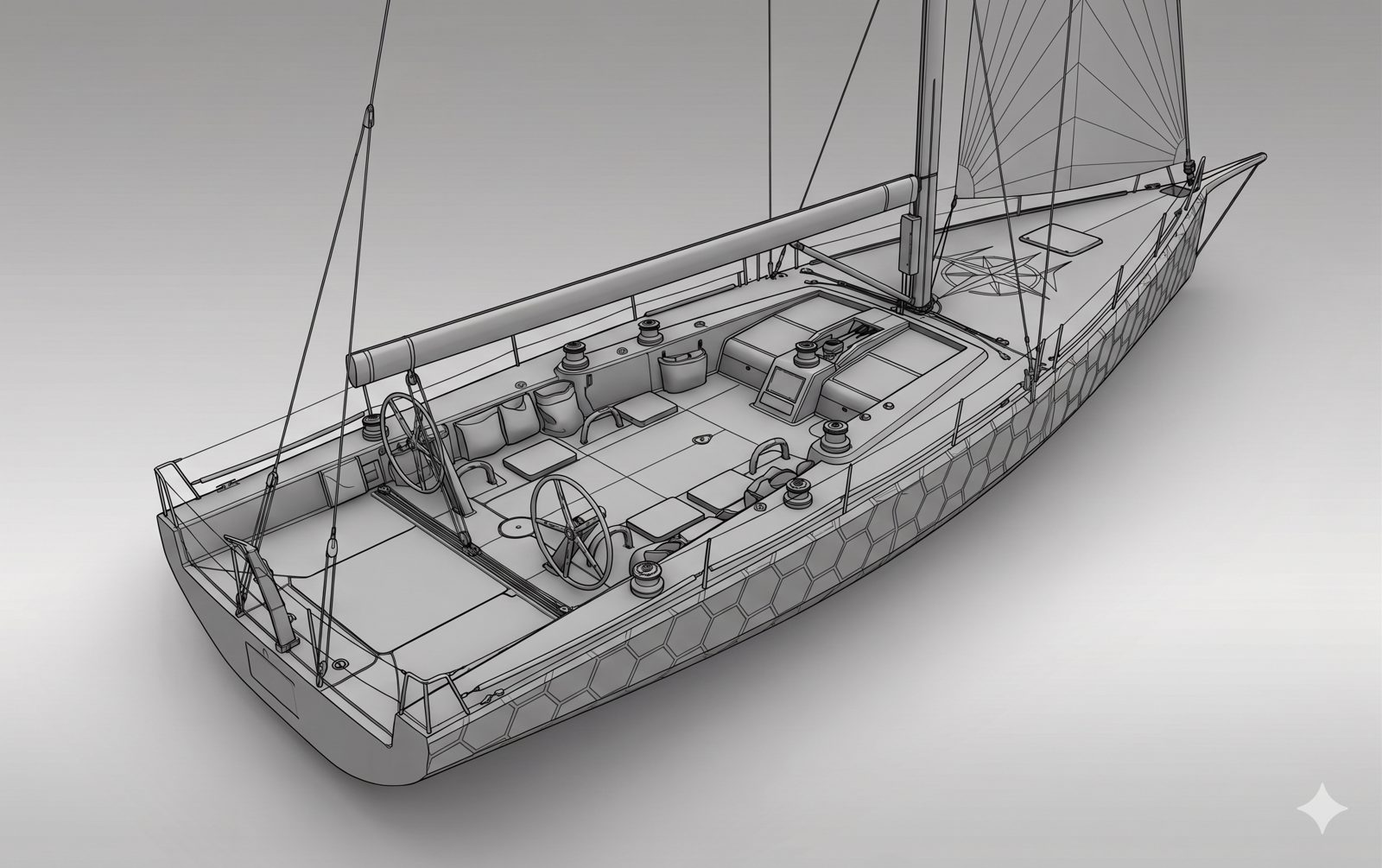 CAD wireframe Racer 41
